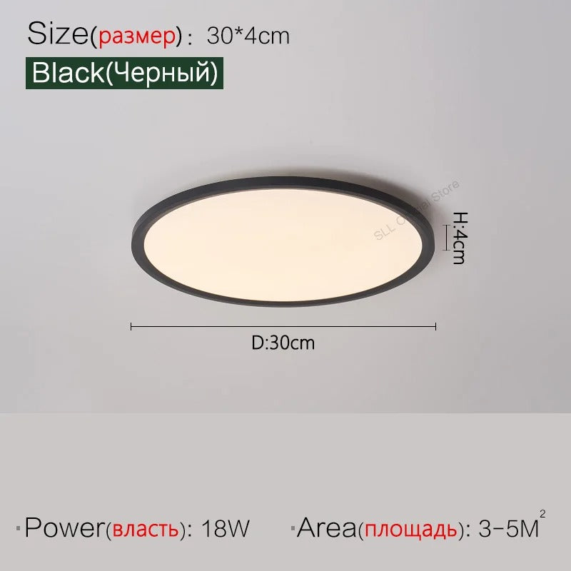 Living room lamp ultrathin LED ceiling lamp round modern lights simple balcony corridor dining room lamp master bedroom lamps