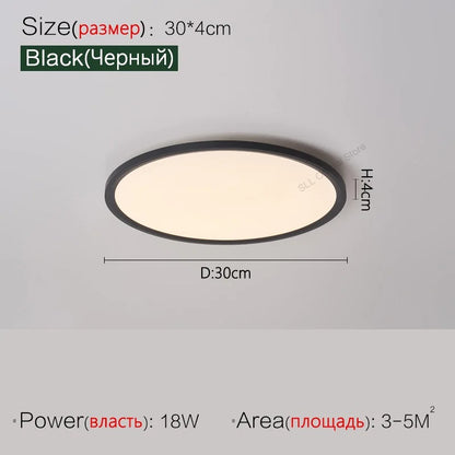 Living room lamp ultrathin LED ceiling lamp round modern lights simple balcony corridor dining room lamp master bedroom lamps