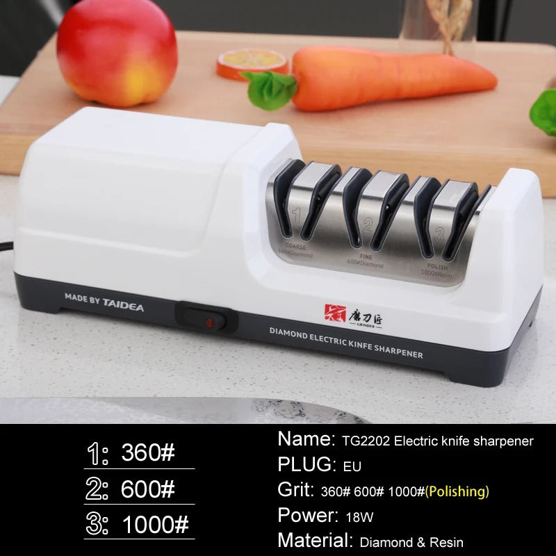 TAIDEA Professional Electric Knife Sharpener EU PLUG Grit 360/600# and Polishing Sharpening Stone GrindStone Power 18W