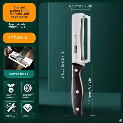 Stainless steel peeler with wooden handle for peeling and slicing fruits and vegetables | Durable and smooth operation