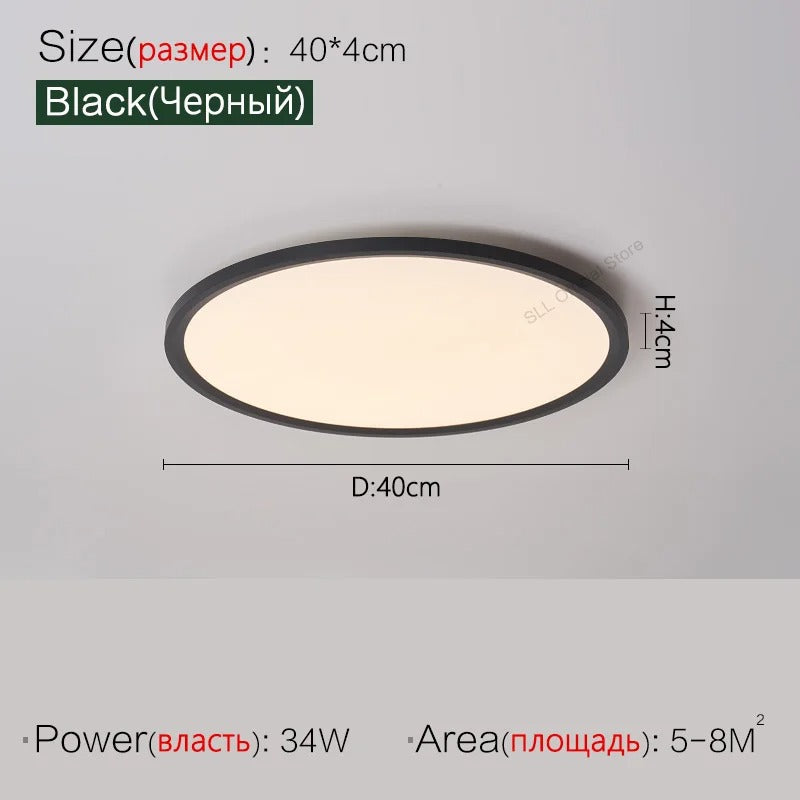 Living room lamp ultrathin LED ceiling lamp round modern lights simple balcony corridor dining room lamp master bedroom lamps
