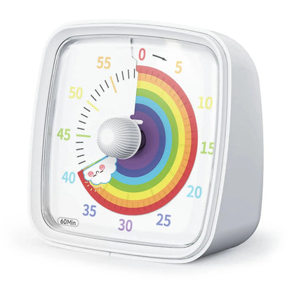 Yunbaoit Visual Timer with Night Light, 60-Minute Countdown Timer for Kids and Adults, Silent Classroom Timer for Home, School